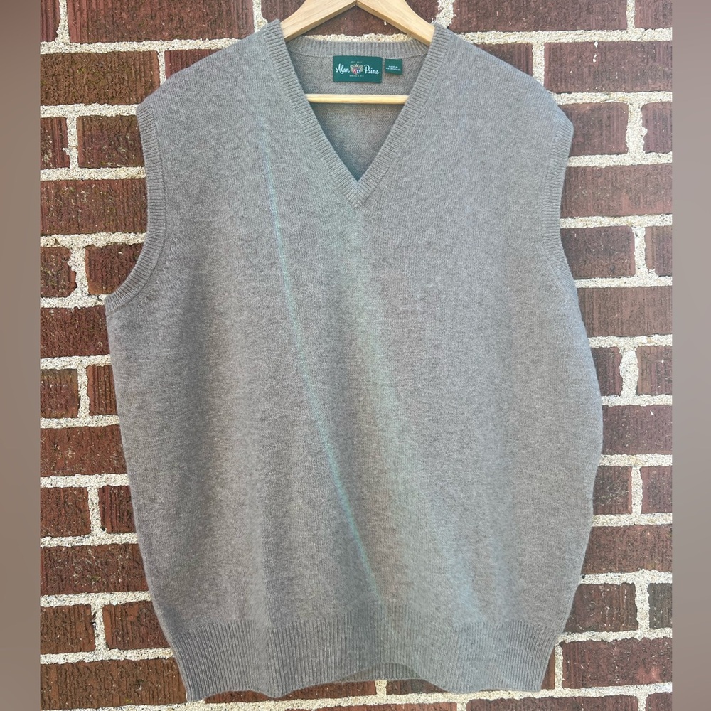 Alan Paine Lambswool Sweater Vest size XXL 2XL UK size 46 Eur size 54 Cabincore